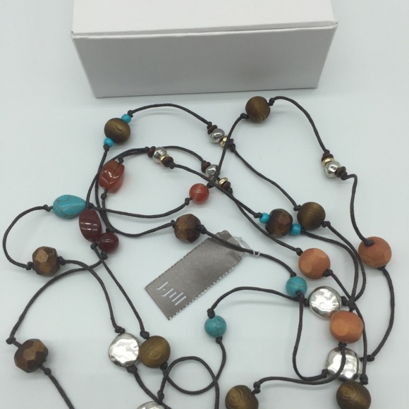 J. Jill NEW Summer Sunset Station Necklace NWT - Picture 4 of 8